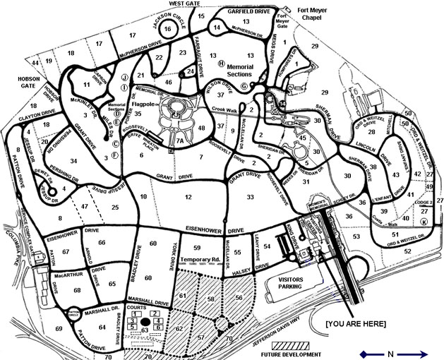 Arlington National Cemetery Maps Information Arlington National 